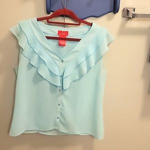 Oscar De LA Renta sleeveless blouse. Size 14